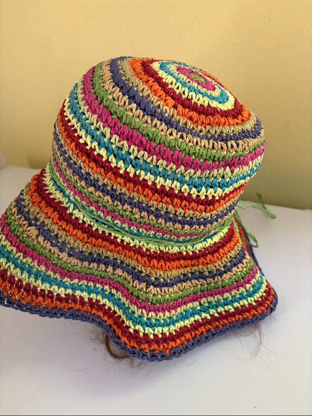 Jacobson Hat Co Colorful Striped  Floppy sun Hat One Size - Picture 2 of 8